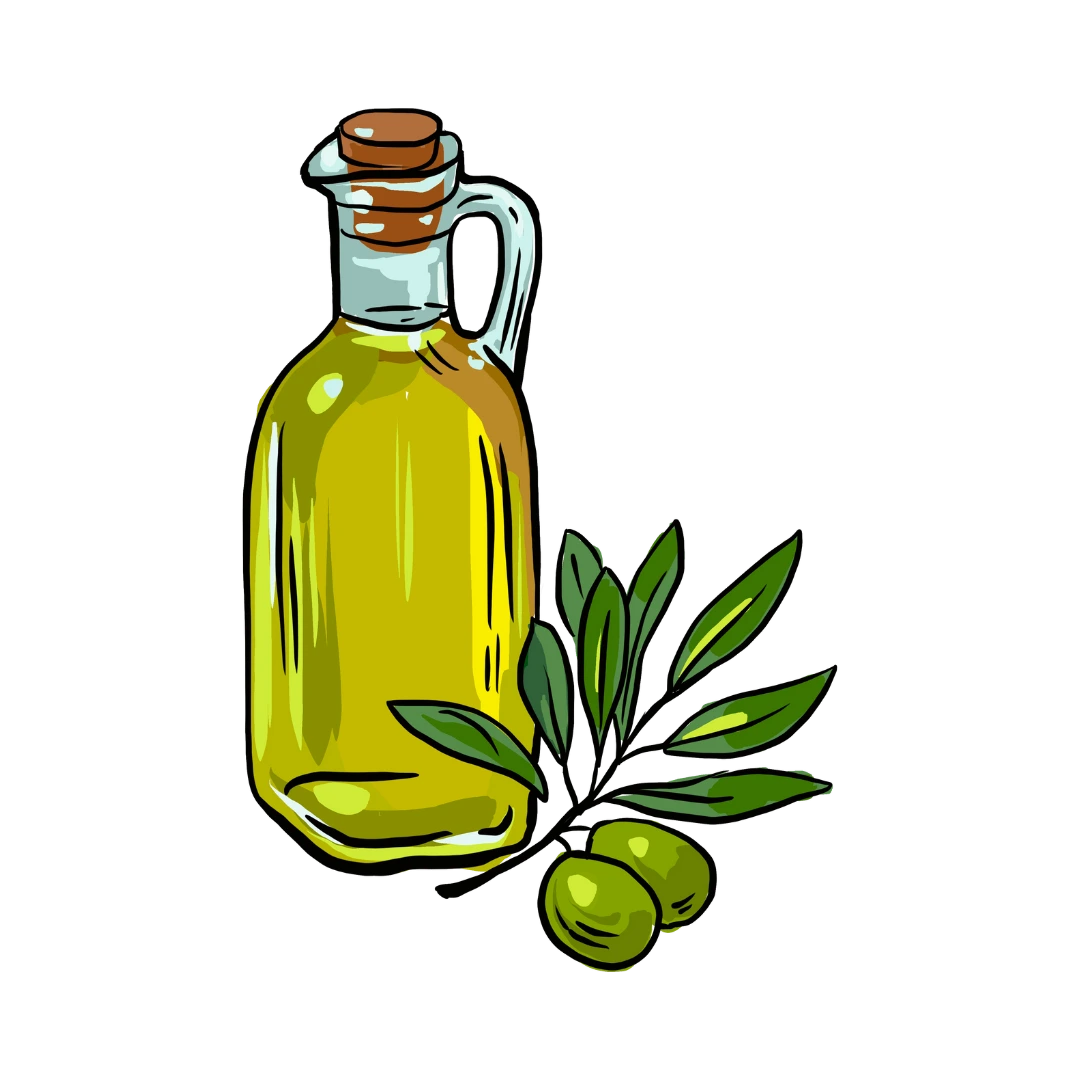 illustration bouteille huile d'olive